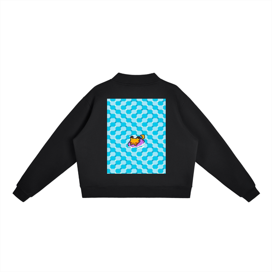 Essential Fleece Mock-Neck Crew Sweatshirt