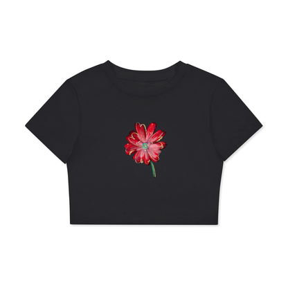 Fitted Crop Cotton T-Shirt