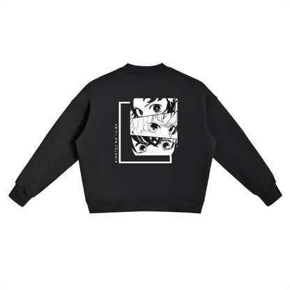 Fleece Side Slit Crewneck Sweatshirt